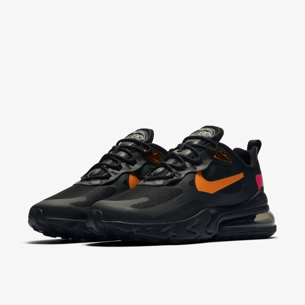 Nike air max 270 react black and pink hotsell